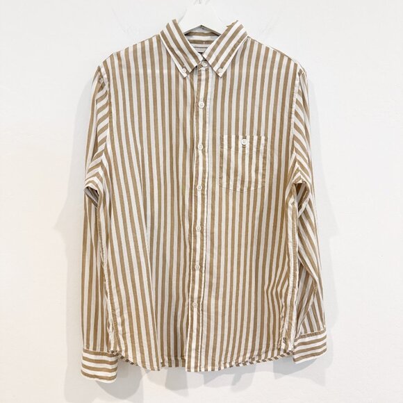Todd Snyder Mens Button Up Favorite Striped Collared Oxford Shirt Cotton Medium - Picture 1 of 9